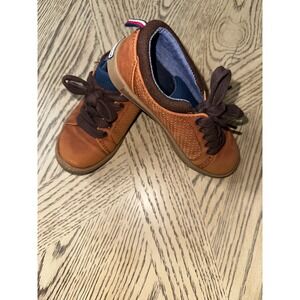 Tommy Hilfiger Lace Up Casual School Shoes Cognac Brown Youth Boys Size 12 Rylan